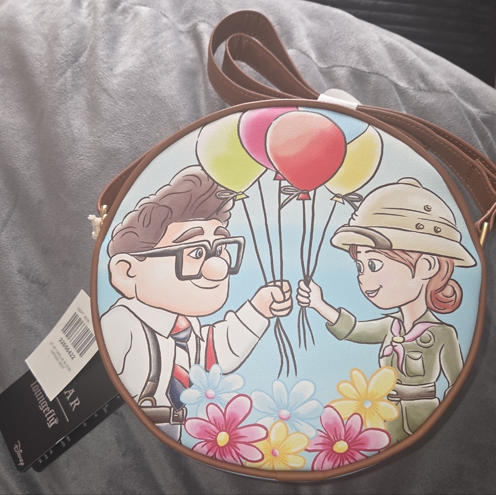 Loungefly Up Adventure Crossbody Bag - Brown and Multicolor